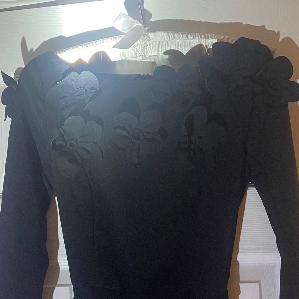 MOTF Black Long Sleeve Off-Shoulder Dress